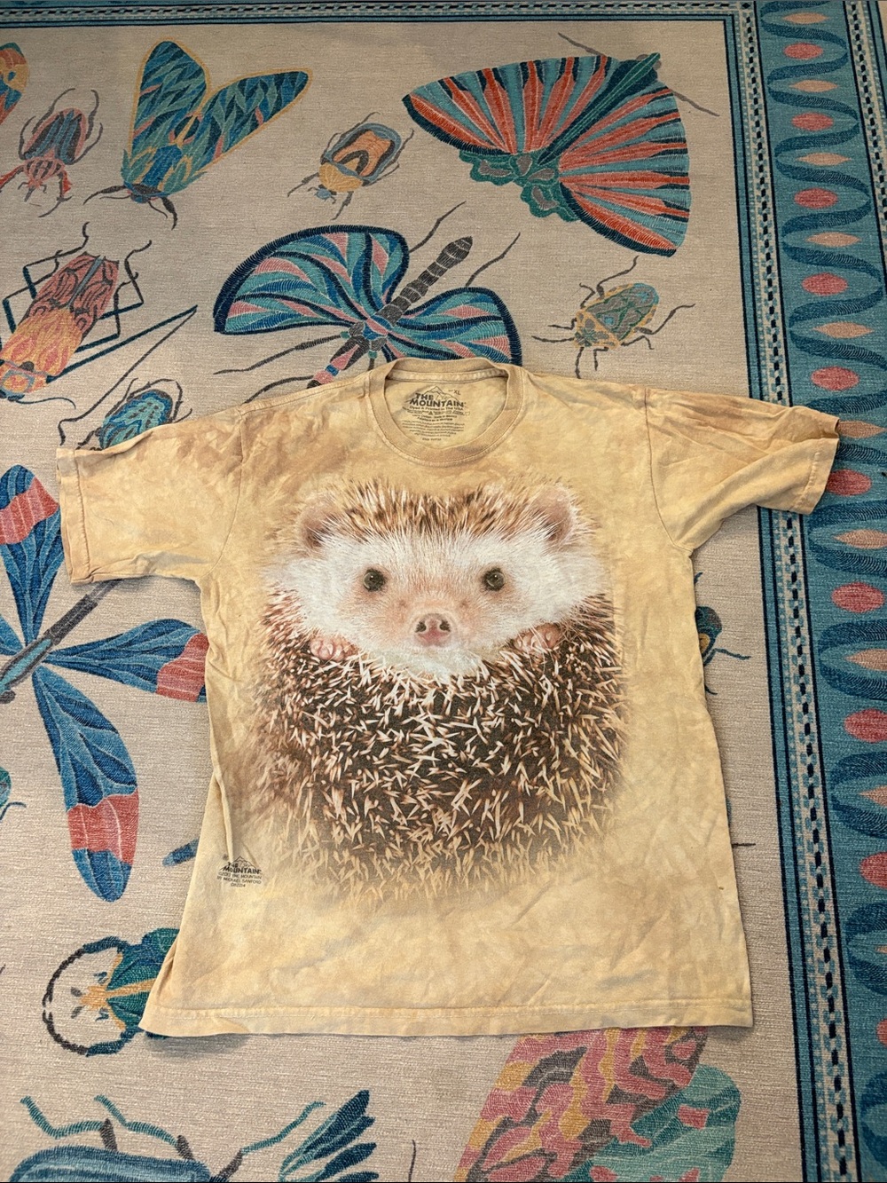 2013 The Mountain Tan Graphic Tee with Hedgehog Print